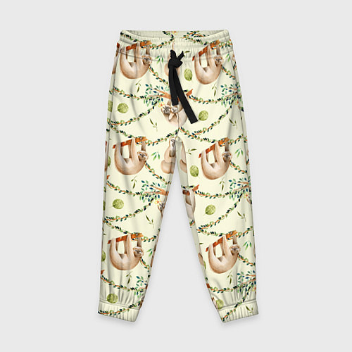Детские брюки Ленивцы висят на лианах / 3D-принт – фото 1