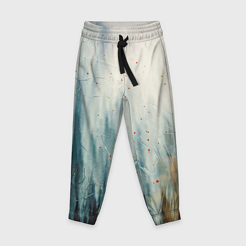 Детские брюки Абстрактные водянистые паттерны и краски / 3D-принт – фото 1