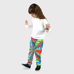 Брюки детские Разноцветный туннель - оптическая иллюзия, цвет: 3D-принт — фото 2