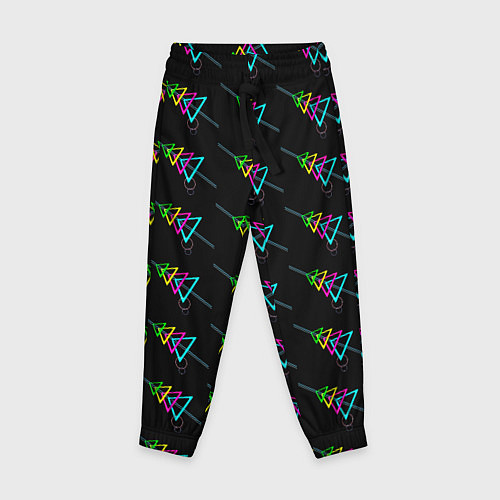 Детские брюки Colored triangles / 3D-принт – фото 1