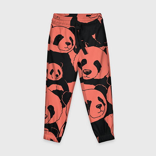 Детские брюки С красными пандами / 3D-принт – фото 1