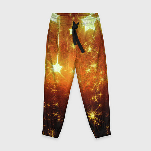 Детские брюки Золотистае звёзды / 3D-принт – фото 1