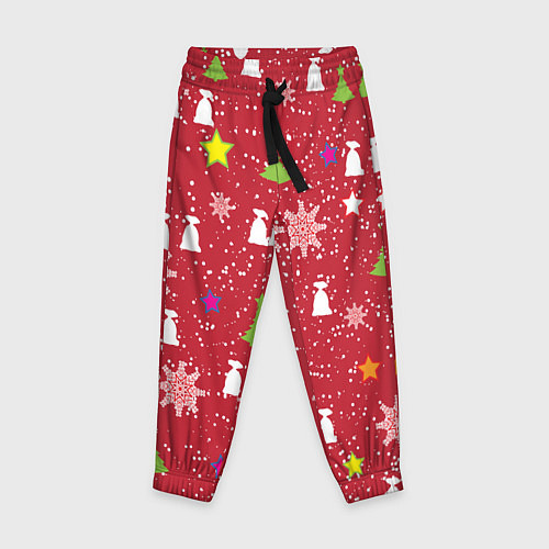 Детские брюки Red new year / 3D-принт – фото 1