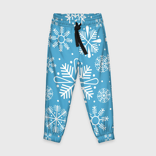 Детские брюки Snow in blue / 3D-принт – фото 1