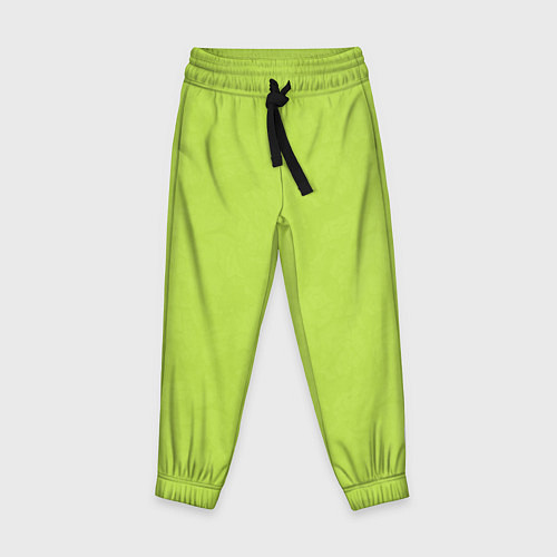 Детские брюки Текстурированный ярко зеленый салатовый / 3D-принт – фото 1