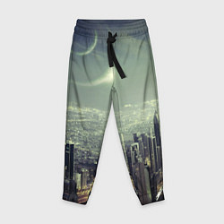 Брюки детские Футуристичный город, цвет: 3D-принт