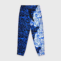Брюки детские Синие узоры, цвет: 3D-принт