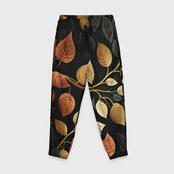Брюки детские Осеннее настроение - листья, цвет: 3D-принт