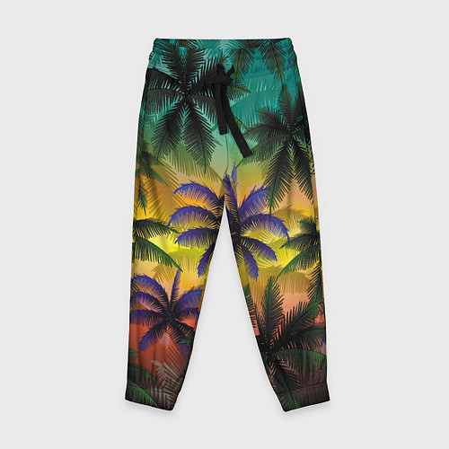 Детские брюки Кроны пальм, Багамы / 3D-принт – фото 1