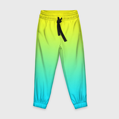 Детские брюки Светло-голубой градиент / 3D-принт – фото 1