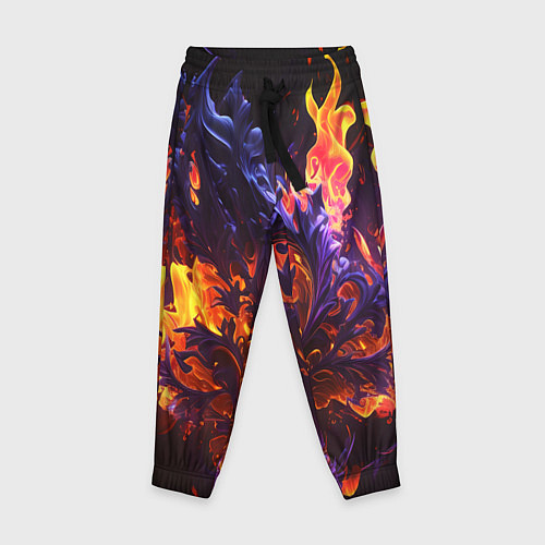Детские брюки Текстура огня / 3D-принт – фото 1