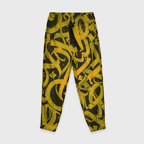 Детские брюки Gold Calligraphic / 3D-принт – фото 1