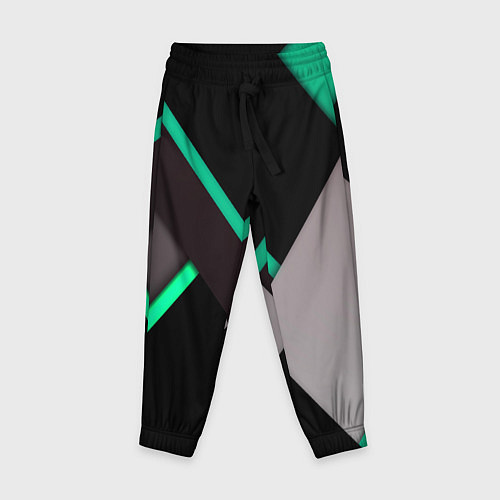 Детские брюки Спортивная геометрия линии / 3D-принт – фото 1