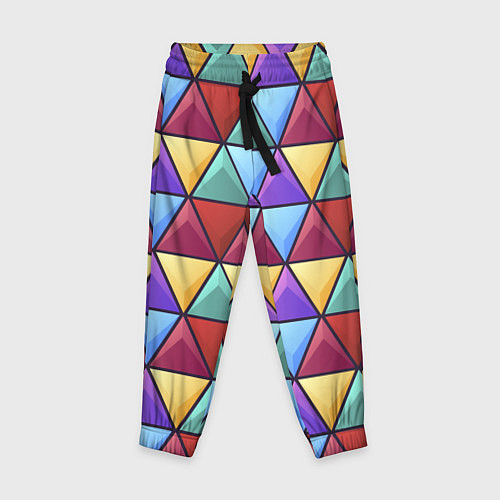 Детские брюки Геометрический красочный паттерн / 3D-принт – фото 1