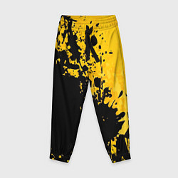 Детские брюки Пятна черной краски на желтом фоне