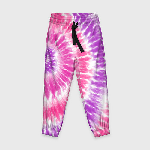 Детские брюки Тай-дай розовый с фиолетовым / 3D-принт – фото 1