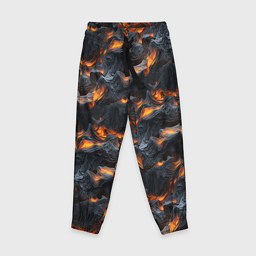 Детские брюки Огненные волны - pattern / 3D-принт – фото 1