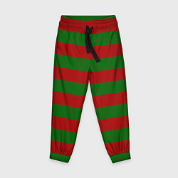 Детские брюки Красно-зеленые полоски