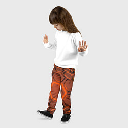 Брюки детские Оранжевая техноброня, цвет: 3D-принт — фото 2