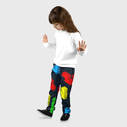 Брюки детские Крупные фигуры из игры Тетрис, цвет: 3D-принт — фото 2