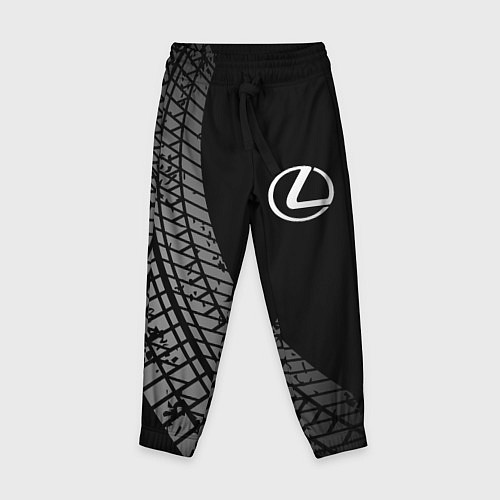 Детские брюки Lexus tire tracks / 3D-принт – фото 1