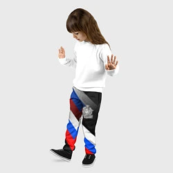 Брюки детские Пограничные войска - флаг РФ, цвет: 3D-принт — фото 2