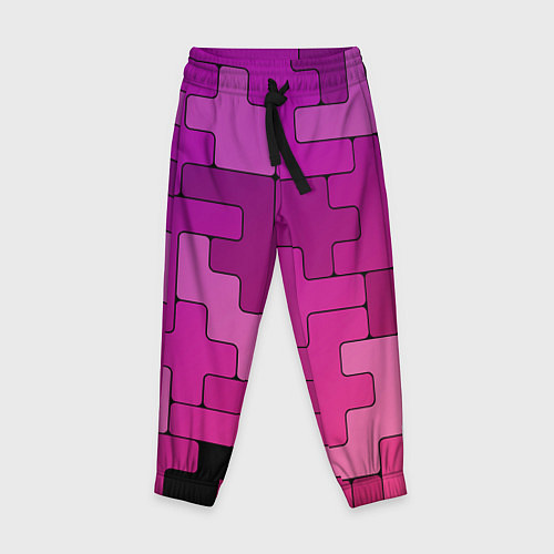 Детские брюки Фиолетовые текстуры / 3D-принт – фото 1
