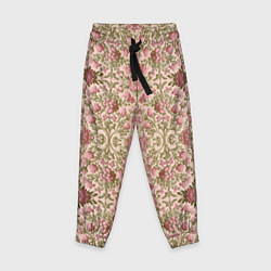 Детские брюки Розовые цветы и вензеля