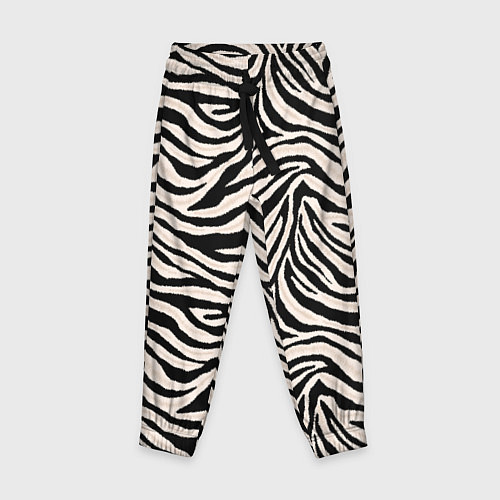 Детские брюки Полосатая шкура зебры, белого тигра / 3D-принт – фото 1