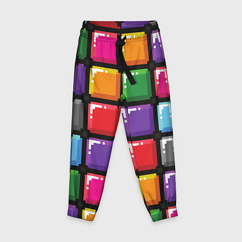 Детские брюки Пиксельные кубики / 3D-принт – фото 1