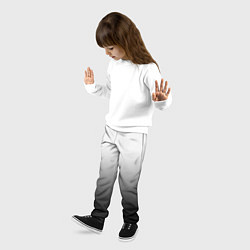 Брюки детские Бело-чёрный градиент, цвет: 3D-принт — фото 2