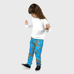 Брюки детские Голубая яшма, цвет: 3D-принт — фото 2