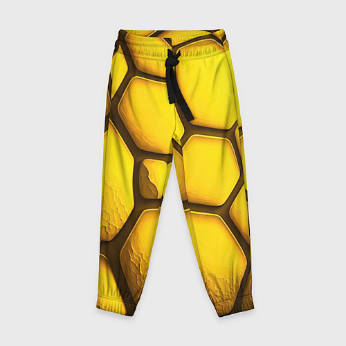 Детские брюки Желтые объемные плиты / 3D-принт – фото 1