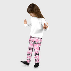 Брюки детские Логотип Барби и розовое кружево, цвет: 3D-принт — фото 2