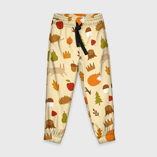 Детские брюки Паттерн - осень / 3D-принт – фото 1