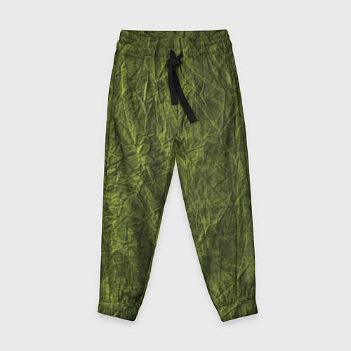 Детские брюки Мятая зеленая ткань / 3D-принт – фото 1
