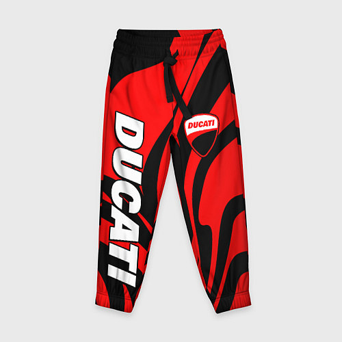 Детские брюки Ducati - red stripes / 3D-принт – фото 1