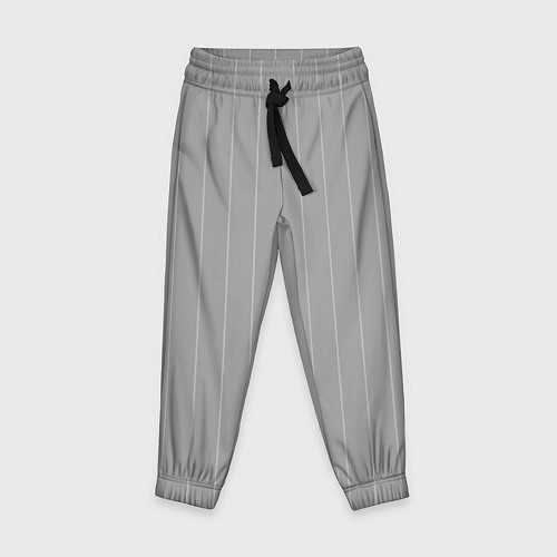 Детские брюки Благородный серый полосатый / 3D-принт – фото 1