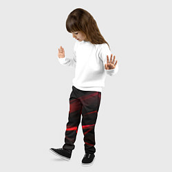 Брюки детские Black and red, цвет: 3D-принт — фото 2