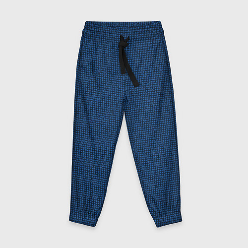 Детские брюки Мелкая синяя плитка текстура / 3D-принт – фото 1