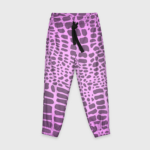 Детские брюки Розовая рептилия / 3D-принт – фото 1