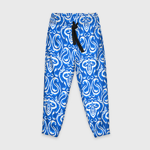Детские брюки Синий этнический орнамент / 3D-принт – фото 1