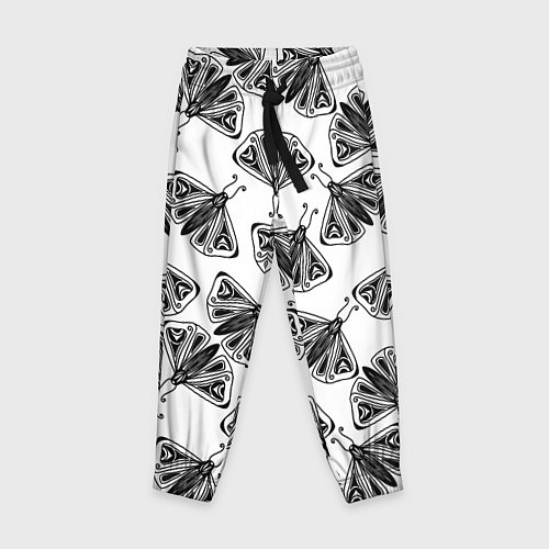 Детские брюки Butterflies - gothic pattern / 3D-принт – фото 1