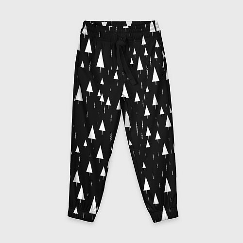 Детские брюки Еловый лес ночью / 3D-принт – фото 1