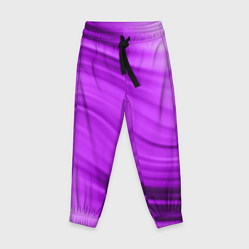 Детские брюки Розово фиолетовый абстрактный узор волны / 3D-принт – фото 1
