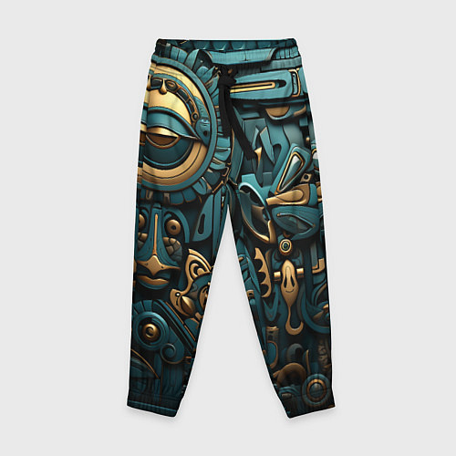 Детские брюки Асимметричный узор в египетском стиле / 3D-принт – фото 1
