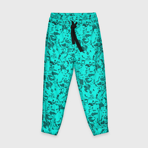 Детские брюки Текстура камень цвета морской волны / 3D-принт – фото 1