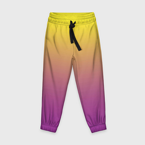 Детские брюки Желто-фиолетовый градиент / 3D-принт – фото 1