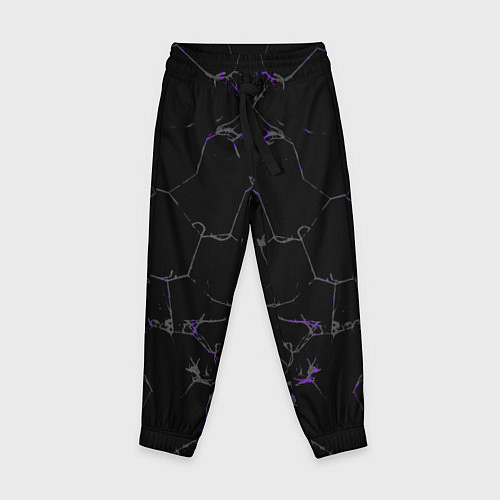 Детские брюки Фиолетовые трещины / 3D-принт – фото 1
