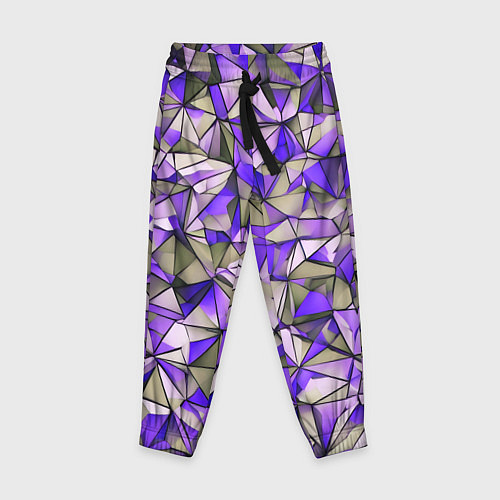 Детские брюки Маленькие фиолетовые треугольники / 3D-принт – фото 1